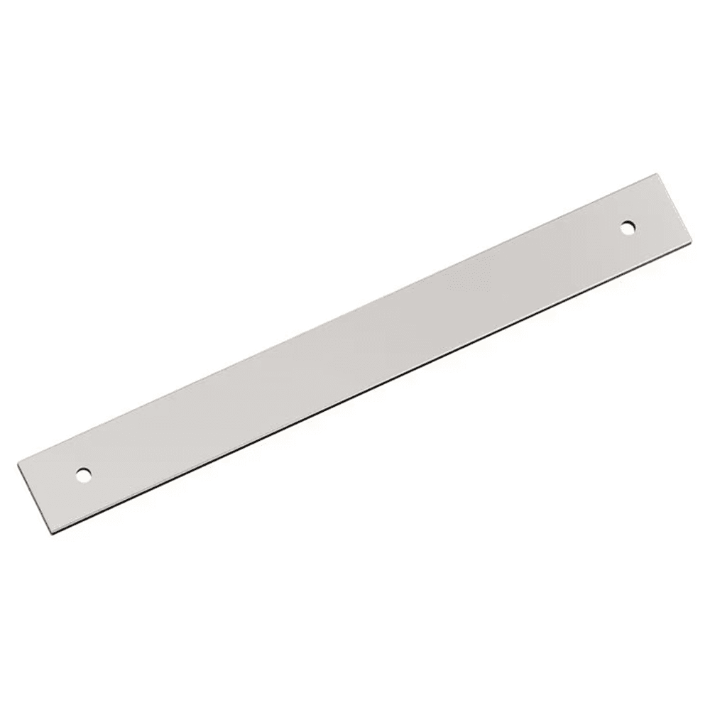 192mm Ladera Rectangle Cabinet Pull Backplate, Polished Nickel