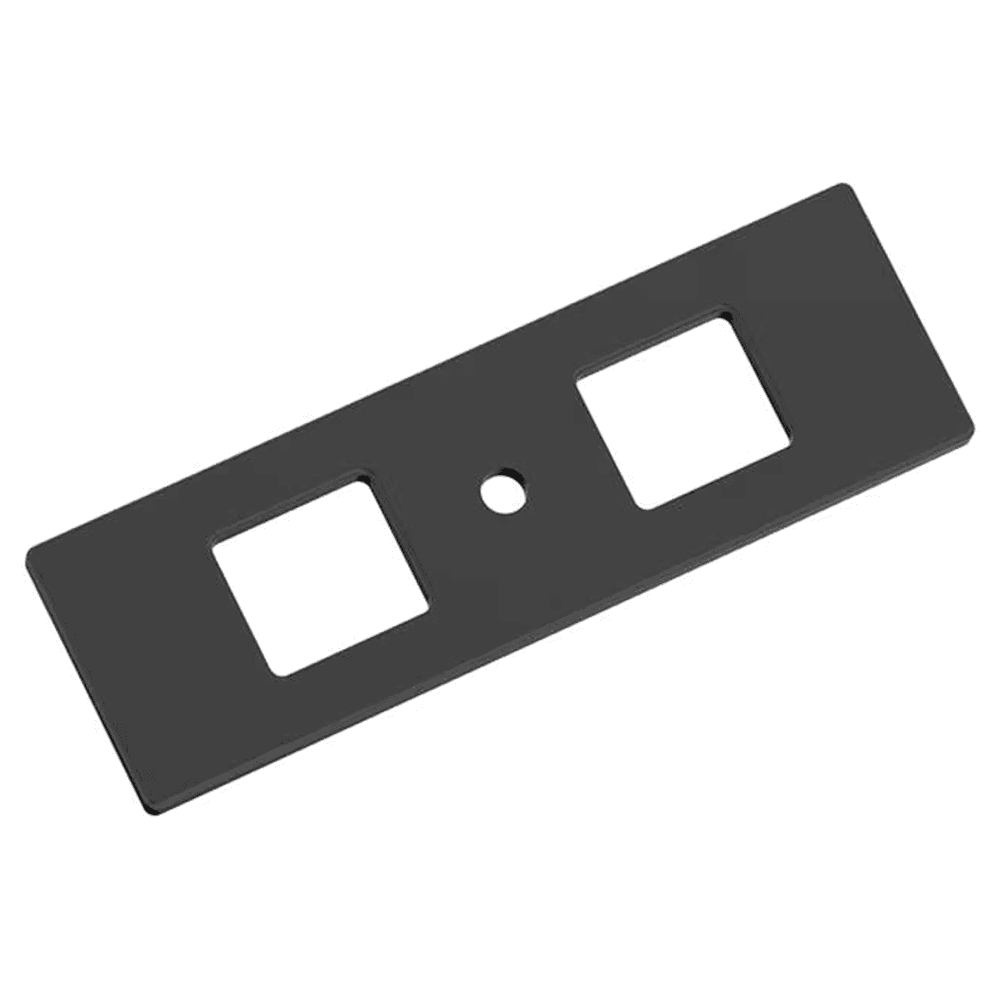 94mm Medora Rectangle Cabinet Knob Backplate, Matte Black