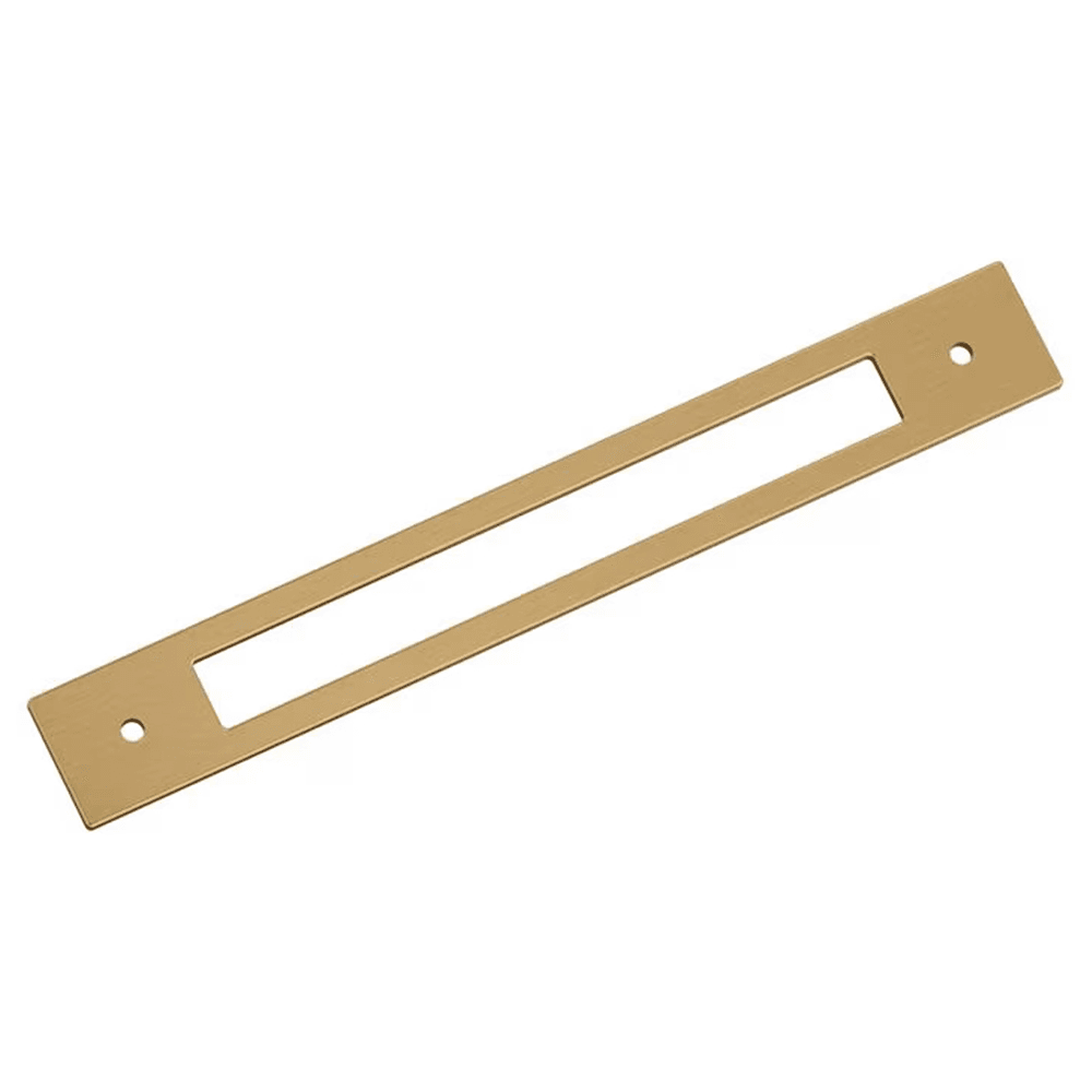 192mm Medora Rectangle Cabinet Pull Backplate, Champagne Bronze