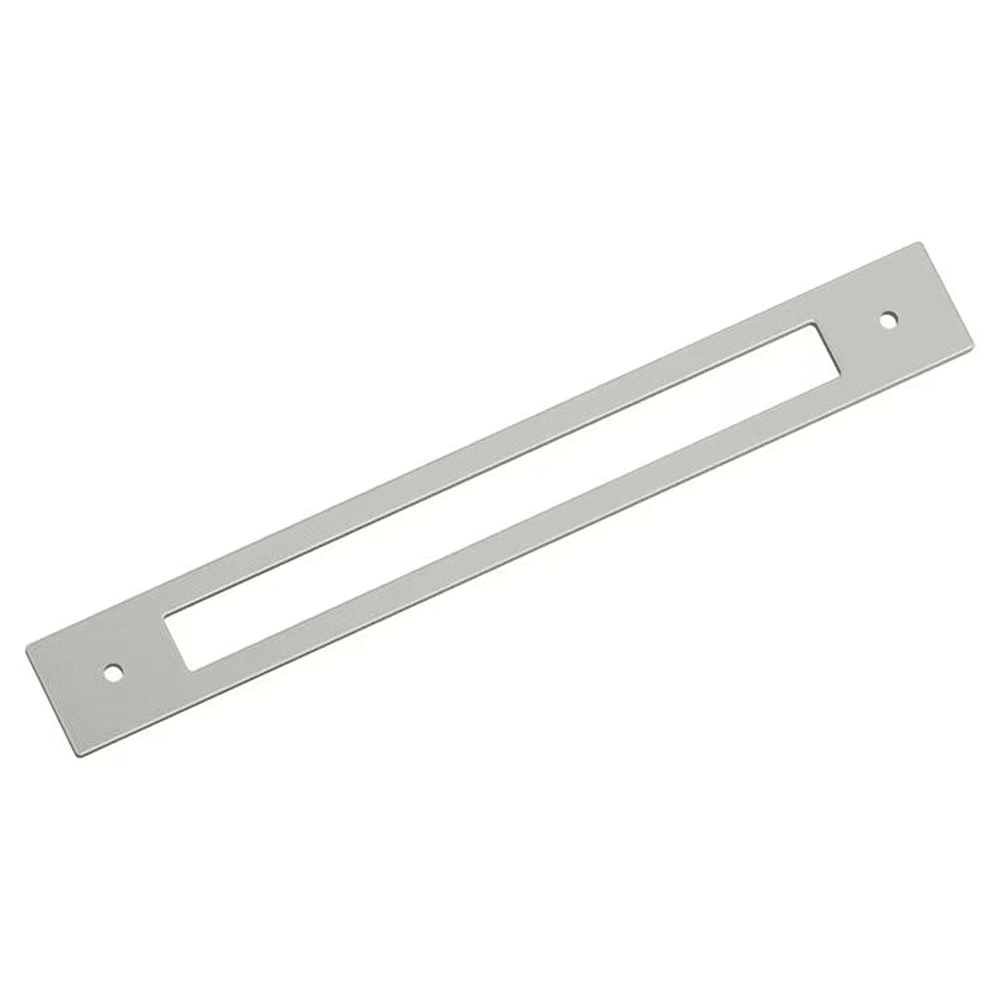 224mm Medora Rectangle Cabinet Pull Backplate, Satin Nickel