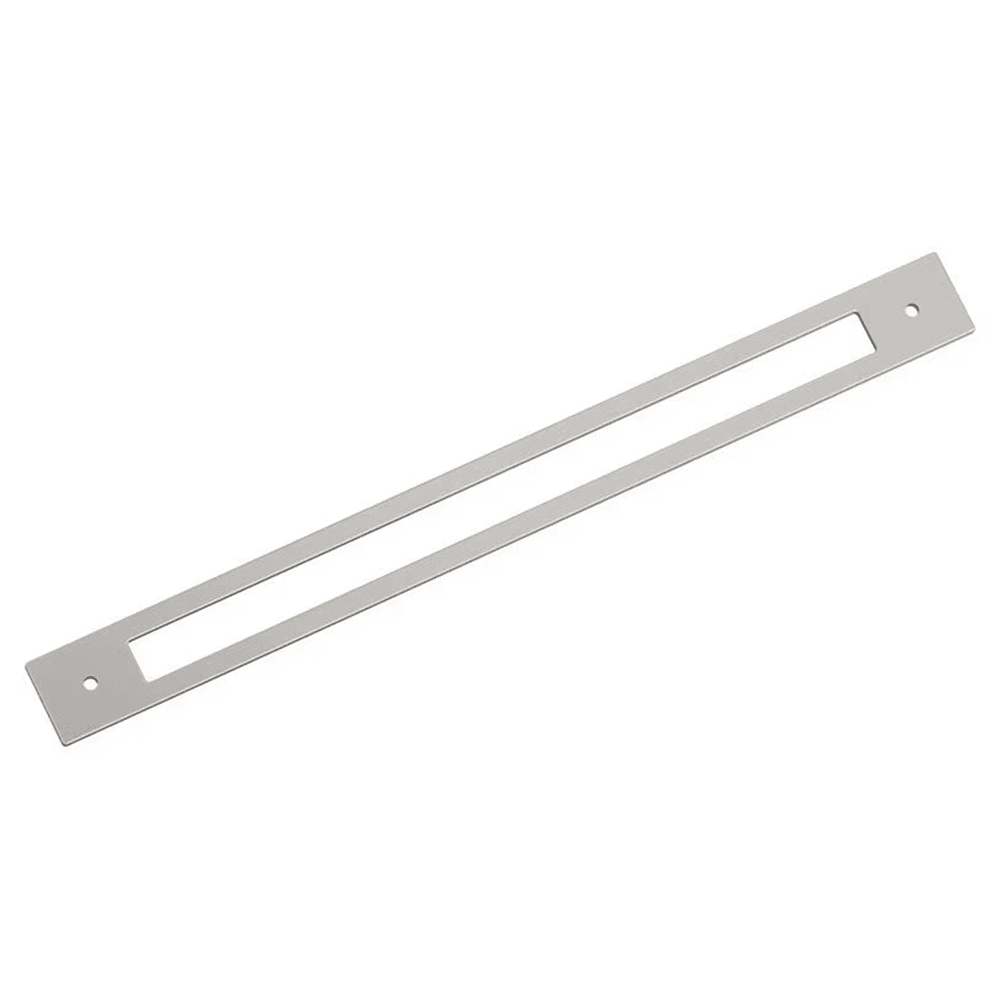 320mm Medora Rectangle Cabinet Pull Backplate, Satin Nickel
