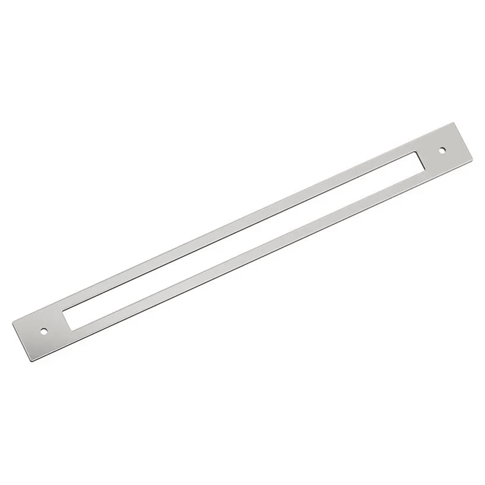320mm Medora Rectangle Cabinet Pull Backplate, Polished Nickel
