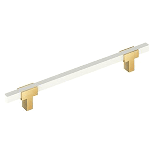 12" Urbanite Appliance Pull, Polished Champagne Bronze/White