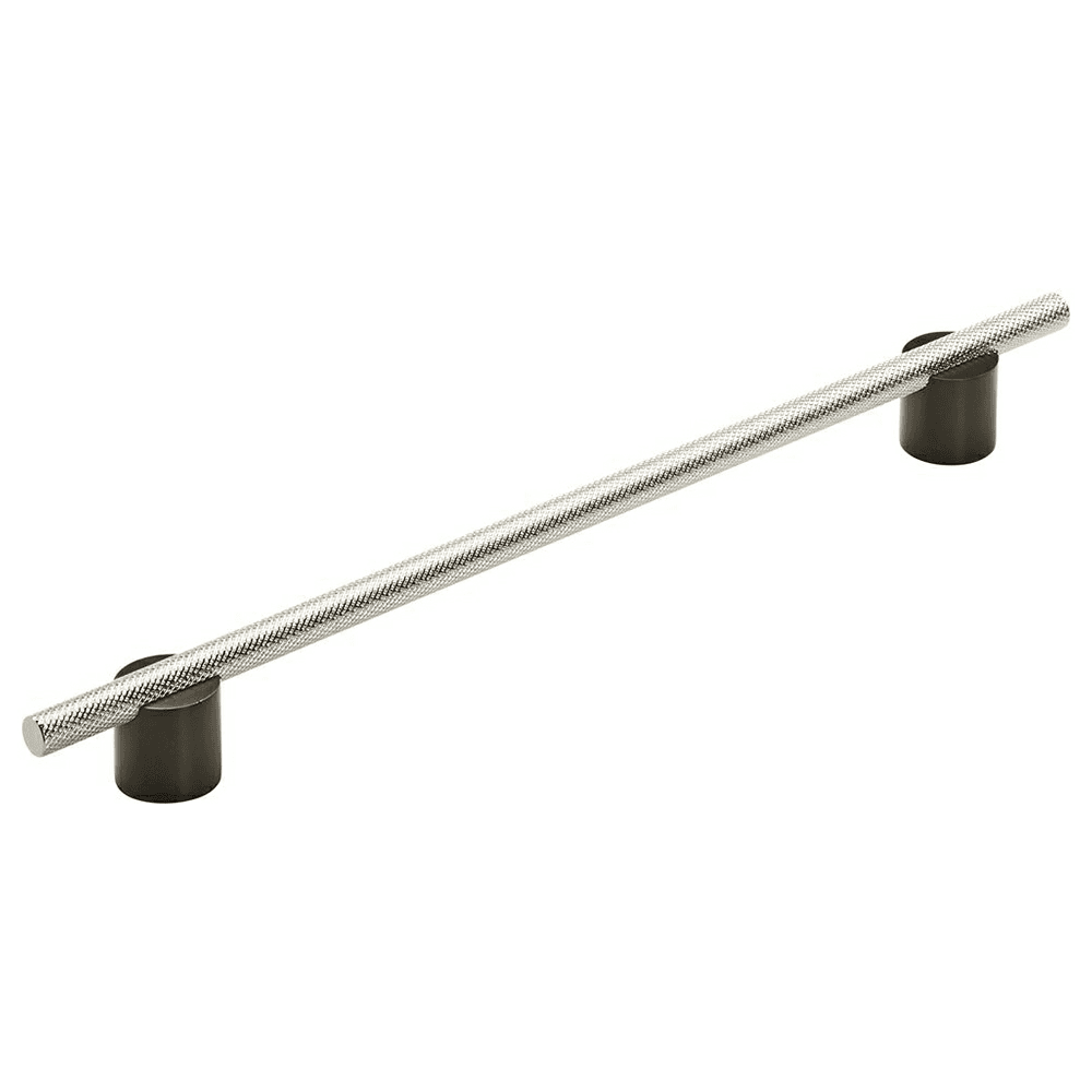 10-1/16" Transcendent Bar Pull, Matte Black/Polished Nickel