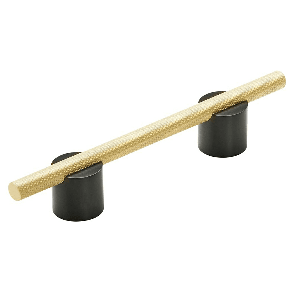 3-3/4" Transcendent Bar Pull, Matte Black/Matte Gold