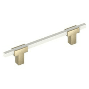 5-1/16" Urbanite Cabinet Pull, Golden Champagne/White