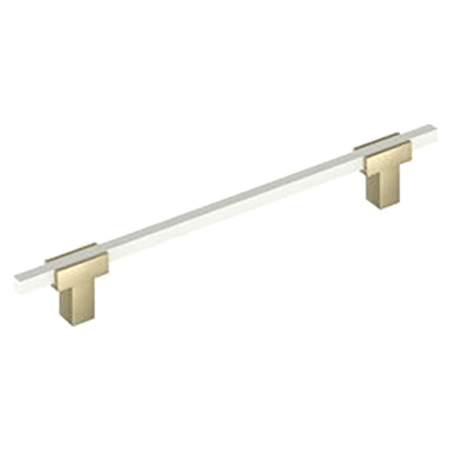 7-9/16" Urbanite Cabinet Pull, Golden Champagne/White