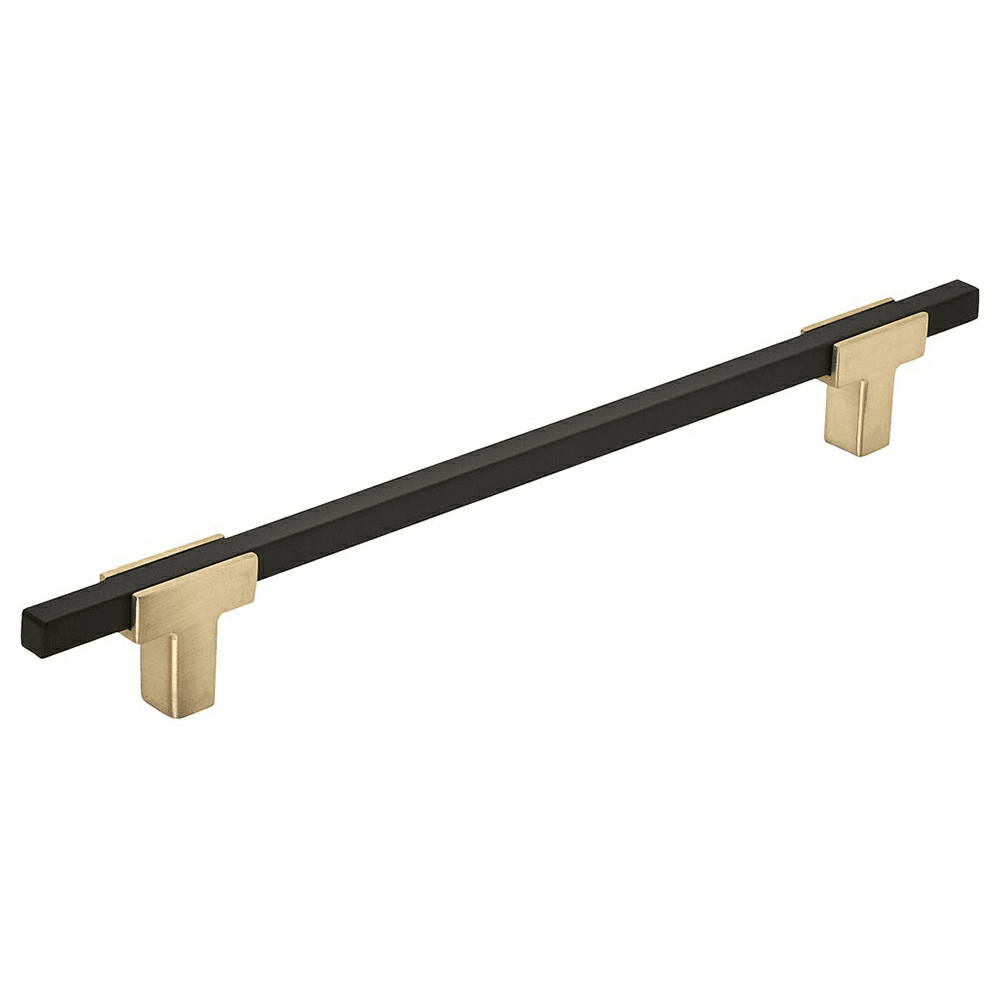 7-9/16" Urbanite Handle Pull, Brushed Gold/Matte Black