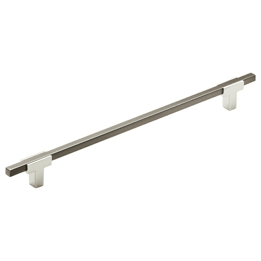 10-1/16" Urbanite Handle Pull, Polished Chrome/Black Chrome
