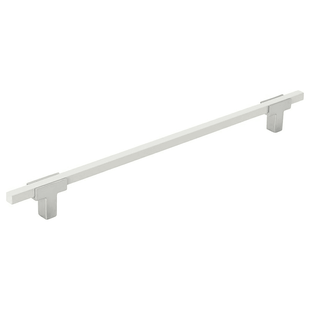 10-1/16" Urbanite Handle Pull, Polished Chrome/White
