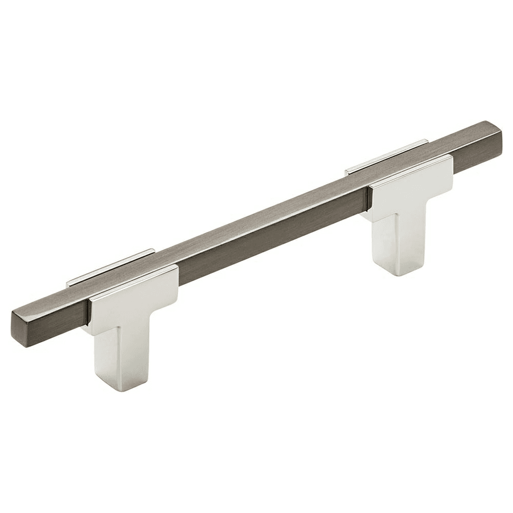 3-3/4" Urbanite Handle Pull, Polished Chrome/Black Chrome