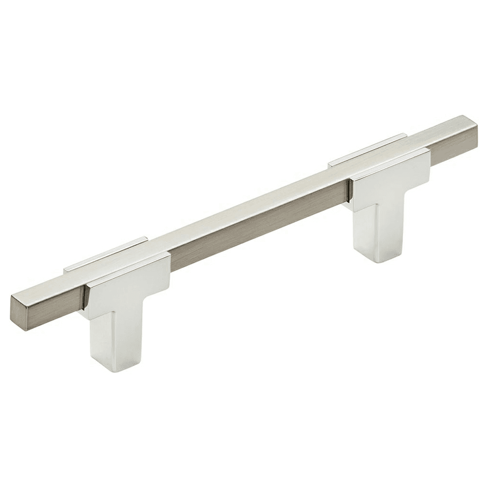 3-3/4" Urbanite Handle Pull, Polished Chrome/Satin Nickel