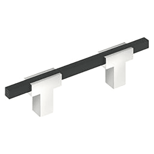 3" Urbanite Cabinet Pull, Polished Chrome/Matte Black