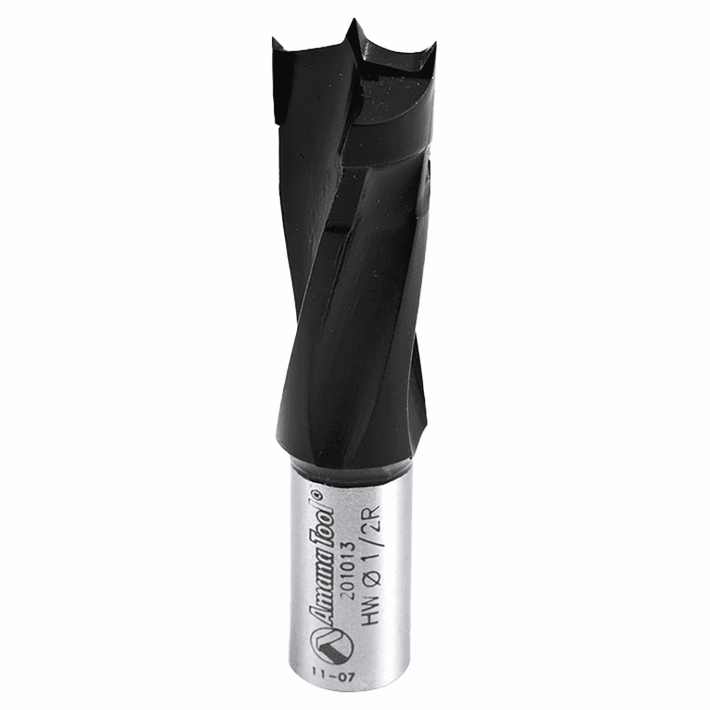 1/2" x 57mm Brad Point Boring Bit, Right Hand, 10mm Shank