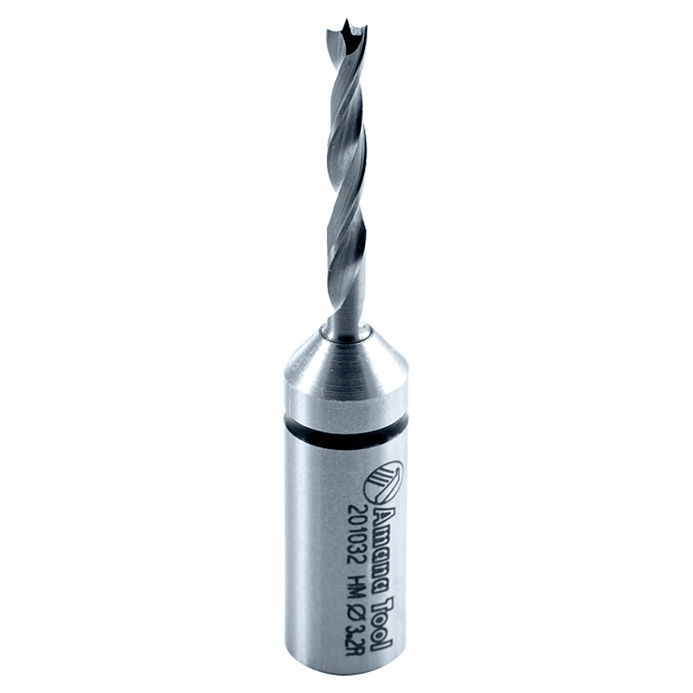 3.2mm x 57mm Brad Point Boring Bit, Right Hand, 10mm Shank