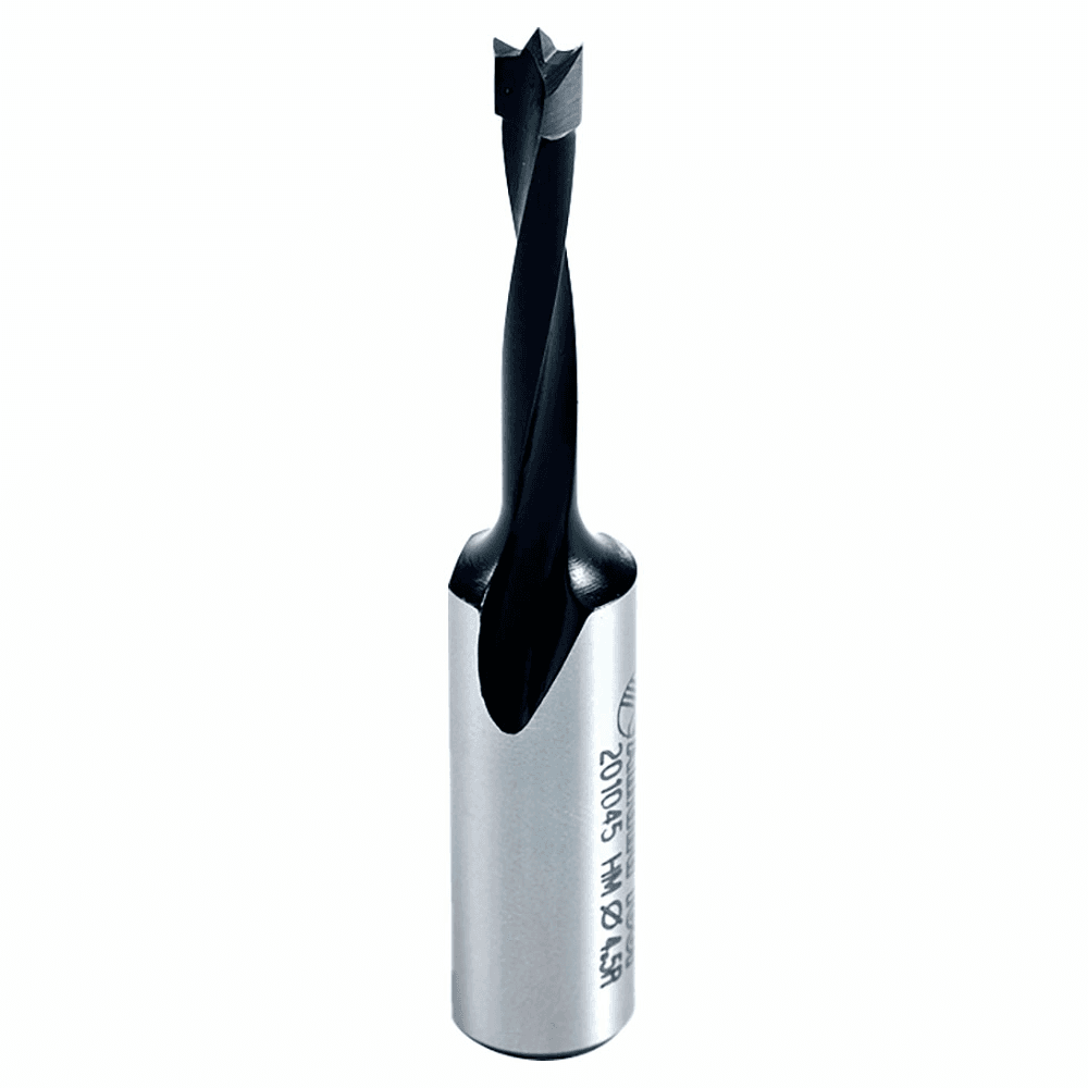 4.5mm x 57mm Brad Point Boring Bit, Right Hand, 10mm Shank