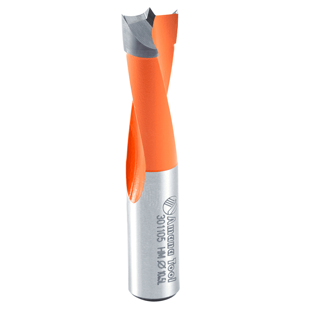10.5mm x 57mm Brad Point Boring Bit, Left Hand, 10mm Shank