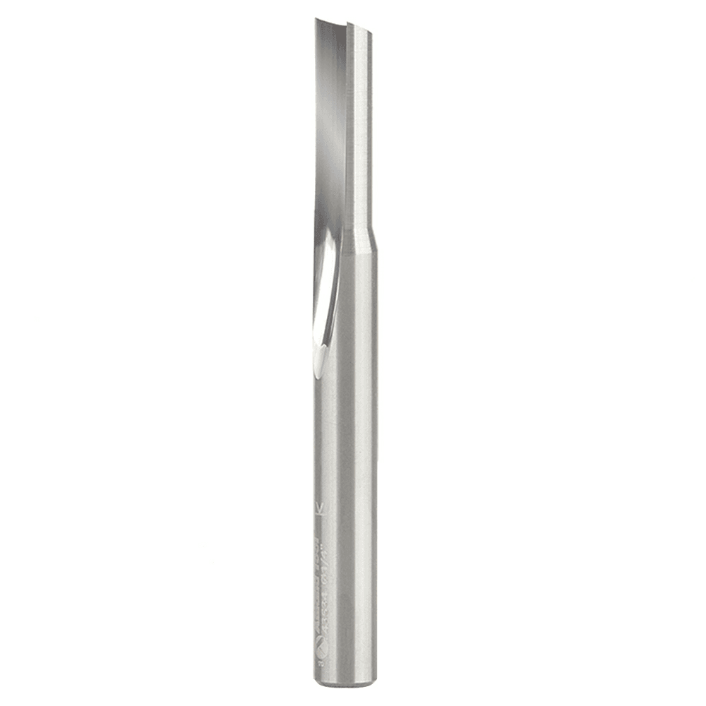 1/4" x 2-1/2" Single 'O' Flute Straight Grind Aluminum Cutting Router Bit, 1-Flute, 1/4" Shank