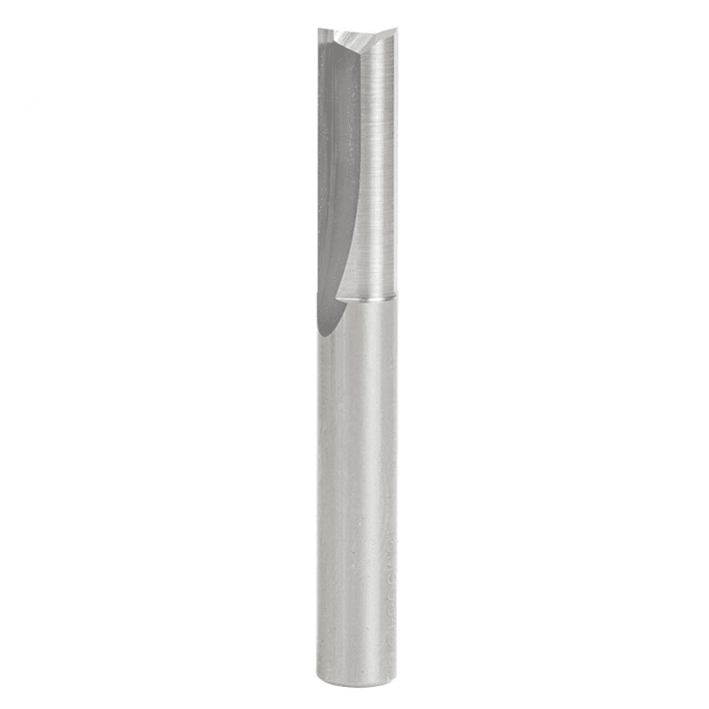 1/4" x 2" Double Straight Plastic Cutting Router Bit, 2-Flute, 1/4" Shank
