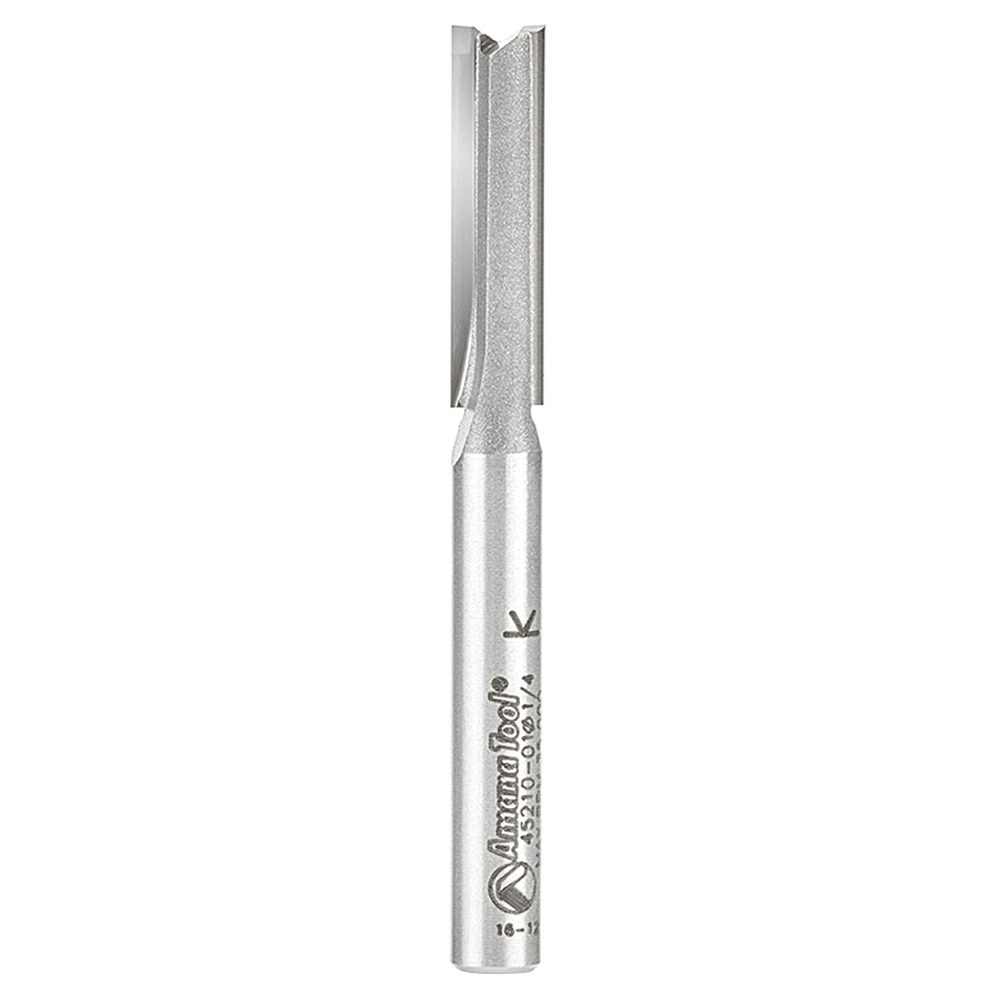 1/4" x 2-1/2" High Production Straight Plunge Router Bit, 2-Flute, 1/4" Shank