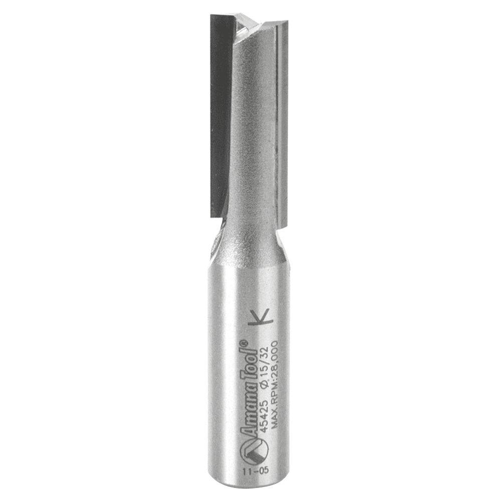 15/32" x 2-7/8" Undersized Plywood Dado Plunge Router Bit, 2-Flute, 1/2" Shank