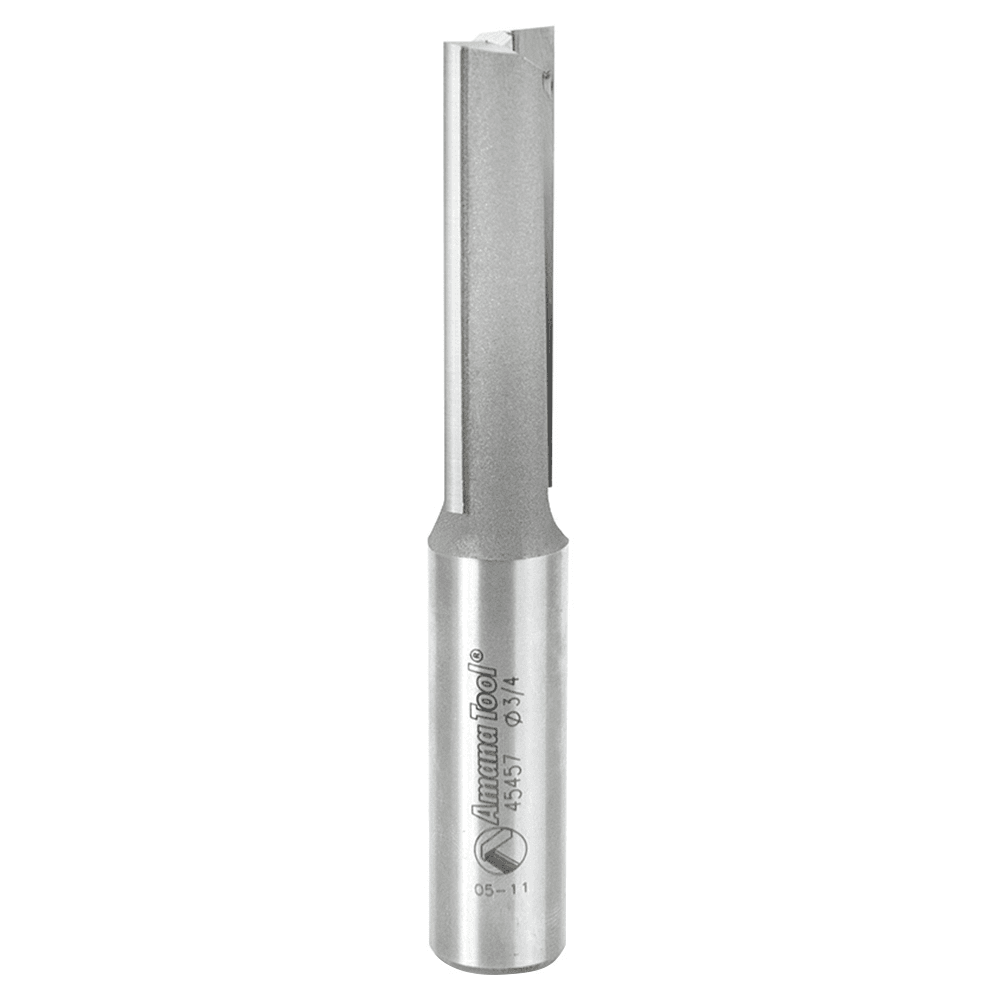 3/4" x 5" CNC High Production Straight Plunge Router Bit, 2-Flute, 3/4" Shank