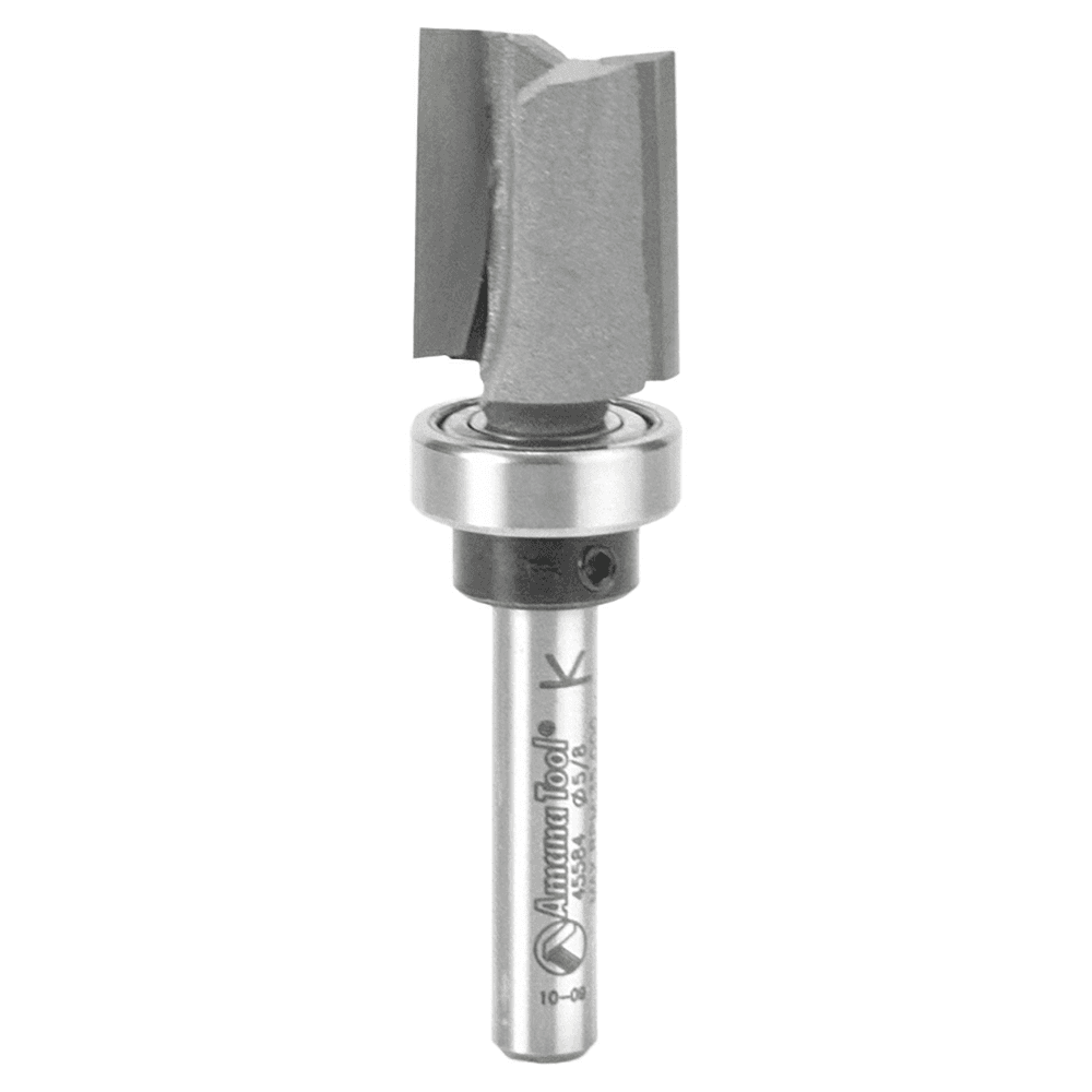 5/8" x 2-3/8" Mortising Router Bit with Upper Ball Bearing, 2-Flute, 1/4" Shank