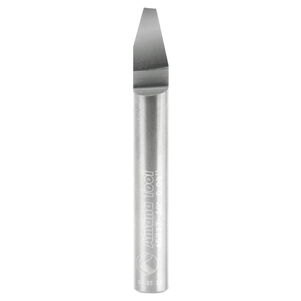 2-1/4" x 0.090" Tip Signmaking Engraving Router Bit, 1/4" Shank