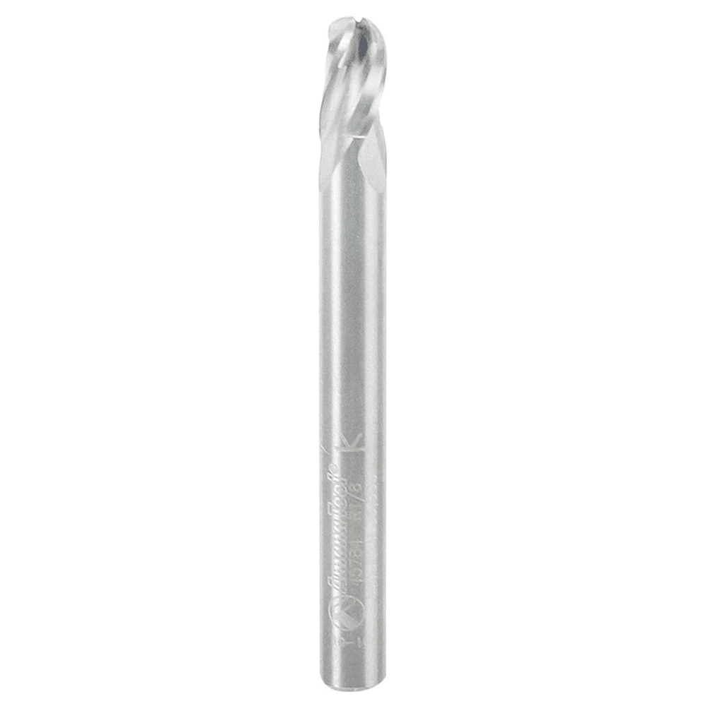 1/4" x 2-1/2" Bottom Round Router Bit, 3-Flute, 1/4" Shank