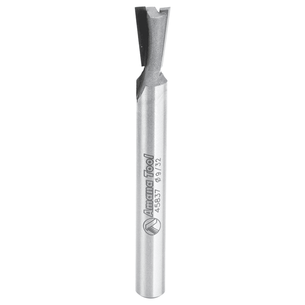 9/32" x 2-13/32" Dovetail Router Bit, 2-Flute, 1/4" Shank