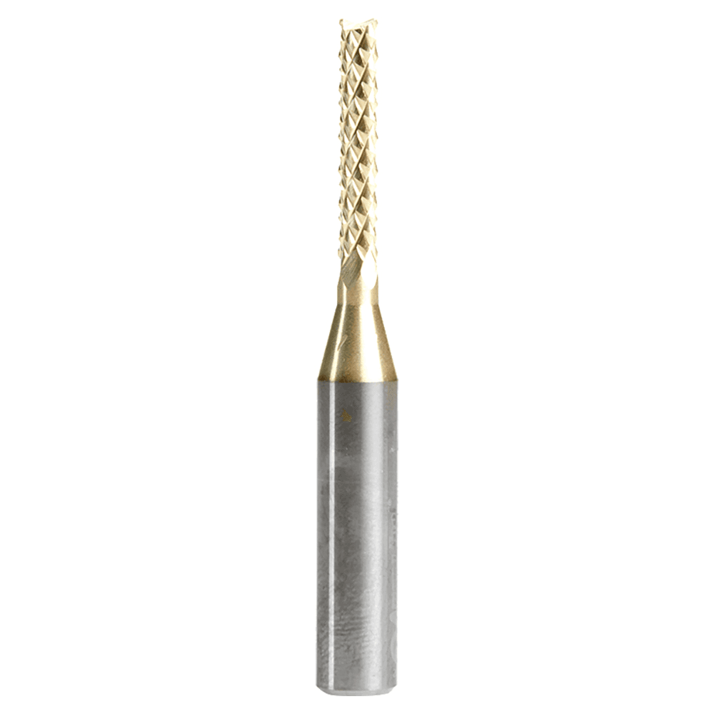 1/8" x 3/4" CNC Diamond Pattern Composite Cutting End Mill Bit, 1/4" Shank