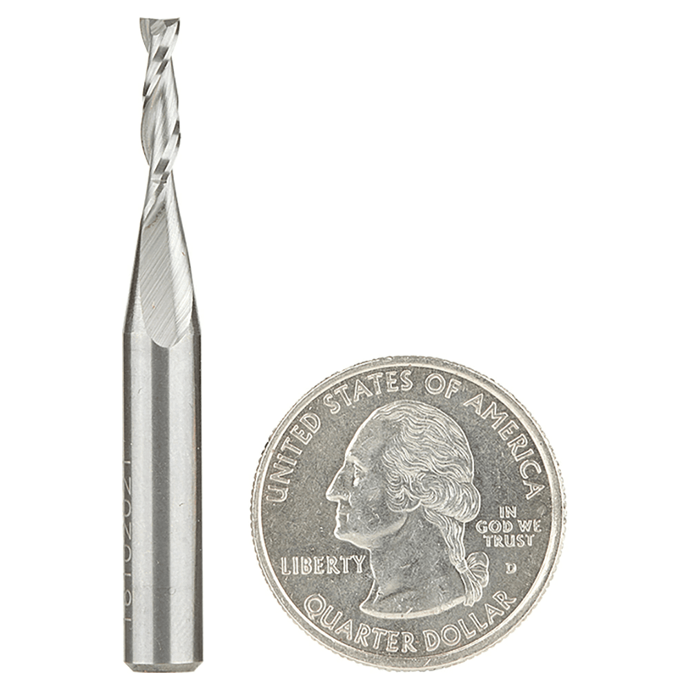 1/8" x 2" Up-Cut Spiral Plunge Bit, 2-Flute, 1/4" Shank