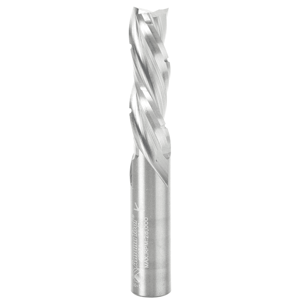 1/2" x 3-1/2" Down-Cut Roughing/Finishing Spiral Router Bit with Chipbreaker, 3-Flute, 1/2" Shank