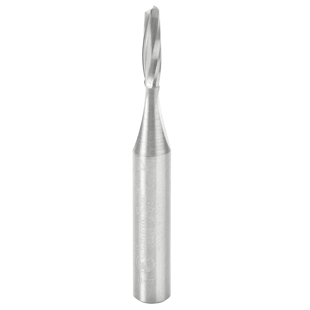 1/8" x 2" Up-Cut Spiral Plunge Bit for Solid Wood, 2-Flute, 1/4" Shank