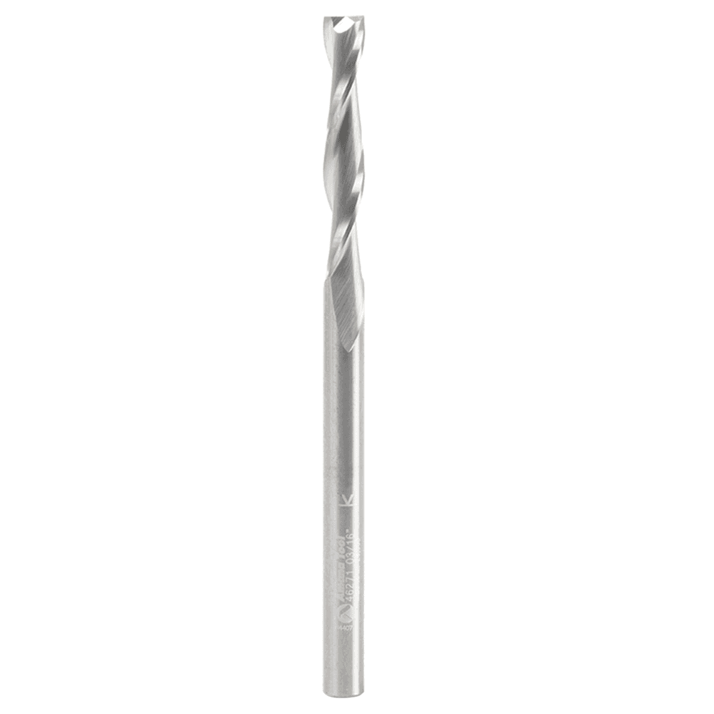 3/16" x 3" CNC Up-Cut Foam Cutting Square End Spiral Router Bit, 2-Flute, 3/16" Shank
