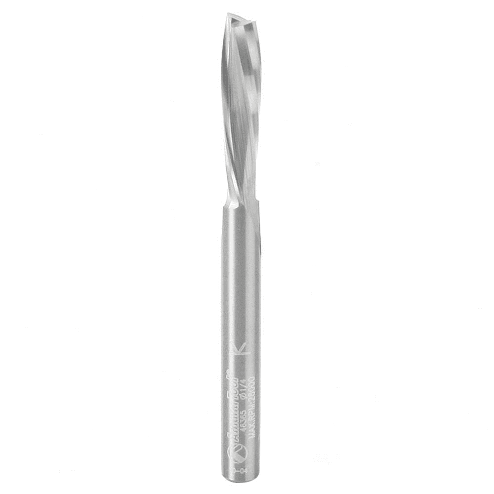 1/4" x 3" Down-Cut Spiral Plunge Bit for Solid Wood, 2-Flute, 1/4" Shank
