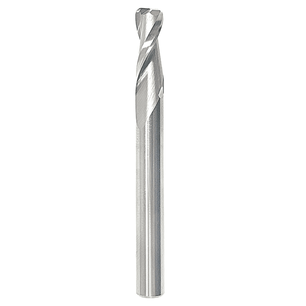 1/4" x 2-1/2" Up-Cut Spiral Plunge Bit with Corner Radius, 2-Flute, 1/4" Shank