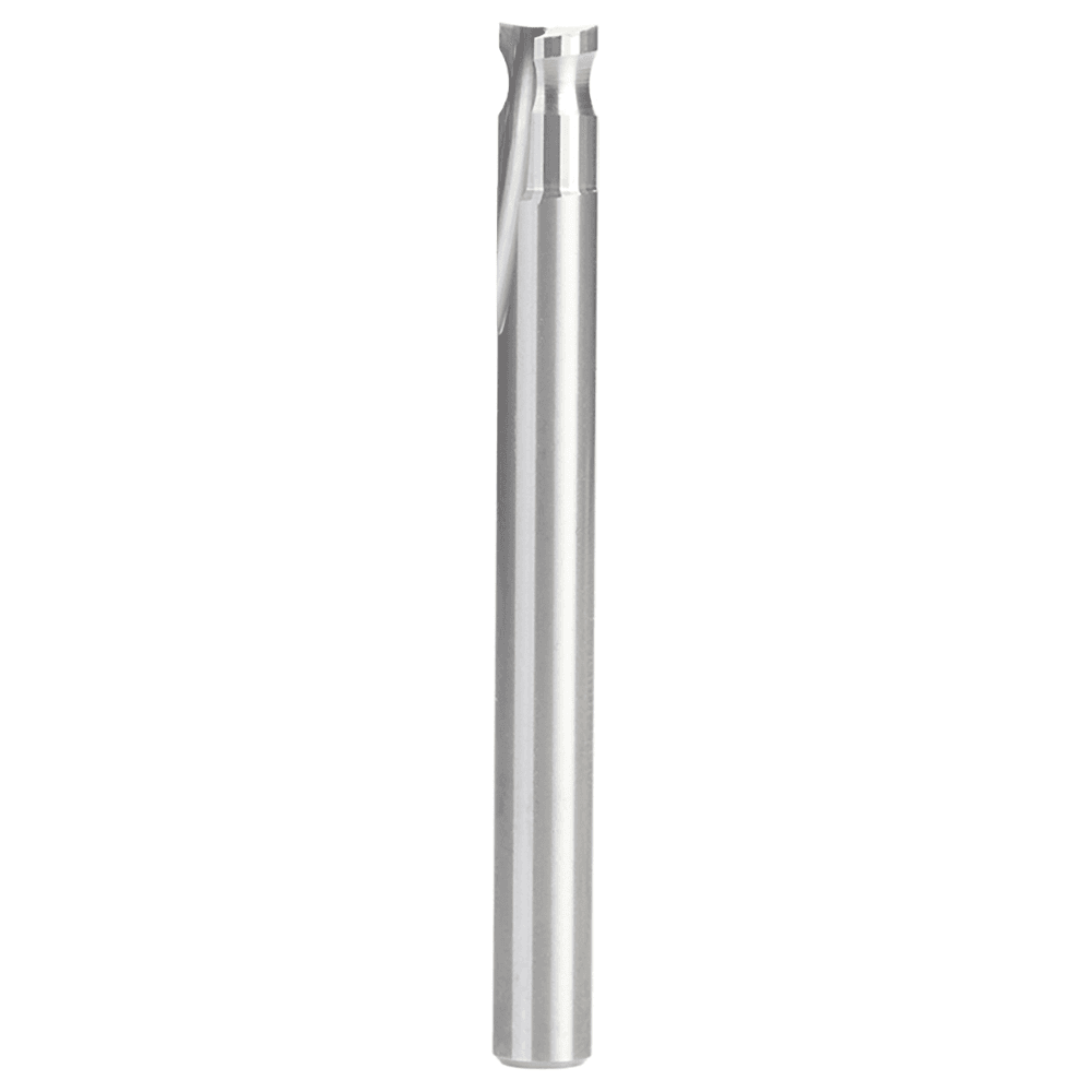 1/8" Radius x 1/4" x 2-1/2" Solid Carbide 'O' Flute, Plastic Edge Rounding Straight Router Bit, 2-Flute, 1/4" Shank