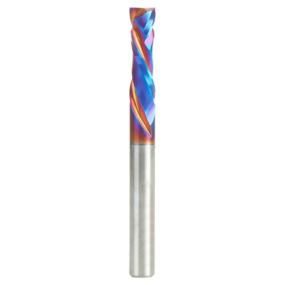 1/4" Dia x 7/8" CNC Solid Carbide Spektra Extreme Tool Life Coated Compression Spiral Bit, 2 Flute, 1/4" Shank