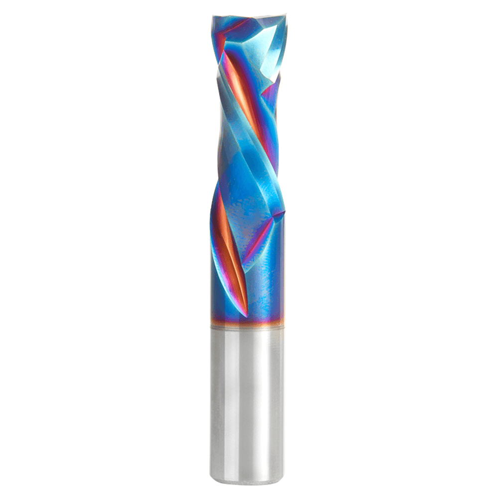 1/2" Dia x 1-1/4" CNC Solid Carbide Spektra Extreme Tool Life Coated Compression Spiral Bit, 2 Flute, 1/2" Shank