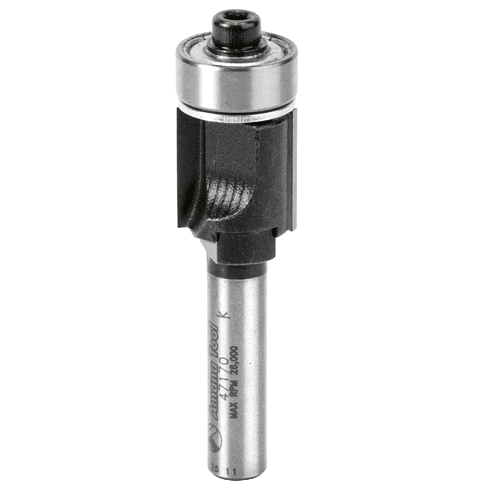 1/2" x 1-31/32" Flush Trim Cutter Assembly, 2-Flute, 1/4" Shank