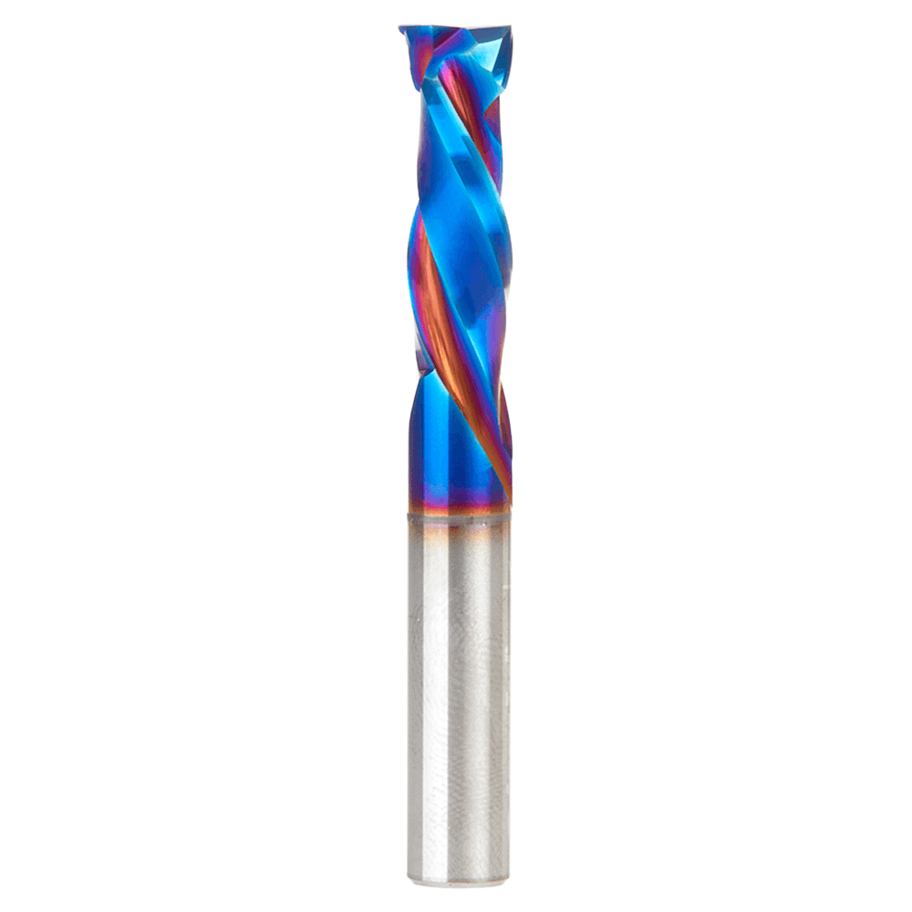 8mm Dia x 25mm CNC Solid Carbide Spektra Extreme Tool Life Coated Mortise Compression Spiral Bit, 2 Flute, 8mm Shank