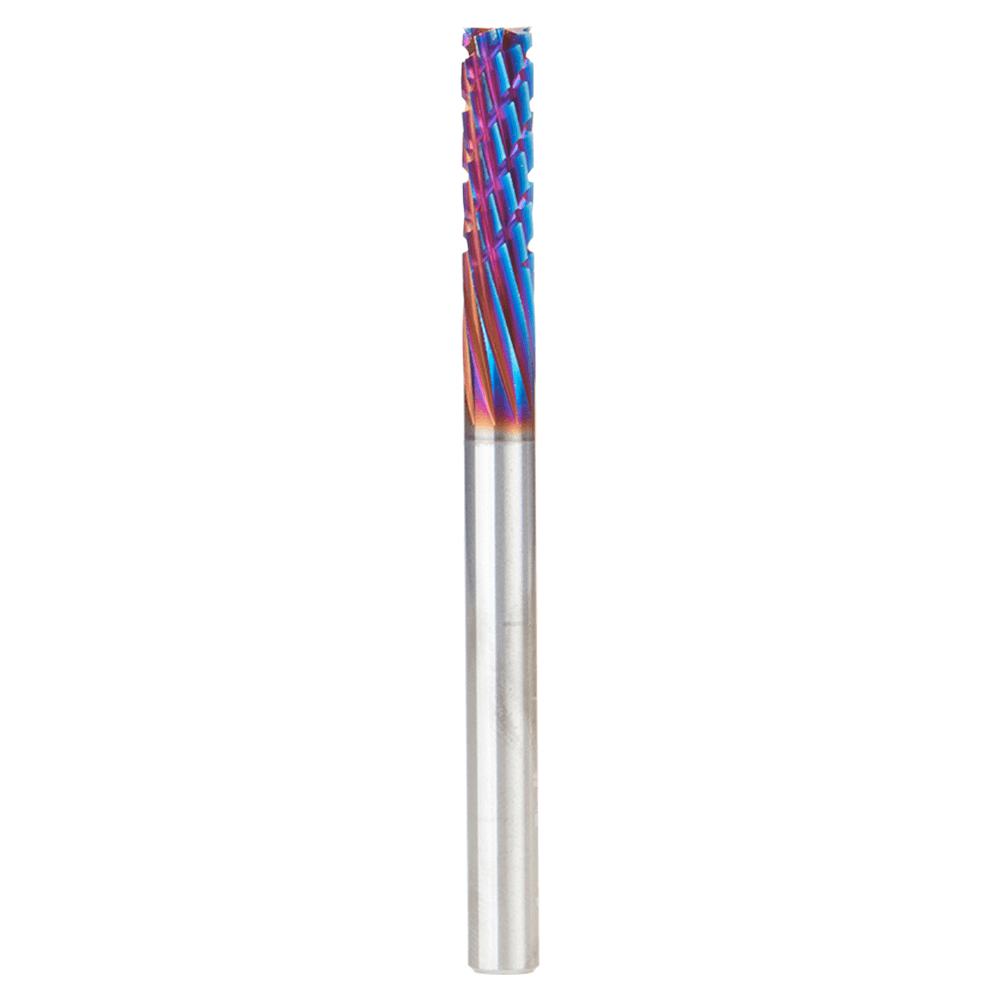 6mm x 75mm Solid Carbide CNC Spektra Extreme Tool Life Coated Down-Cut Spiral Router Bit, 10-Flute, 6mm Shank