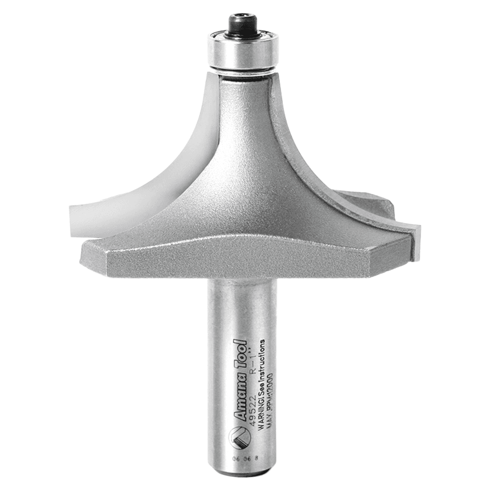 2-1/2" Dia x 1-1/4" Carbide Tipped Corner Round Bit, 1 Radius, 1/2" Shank