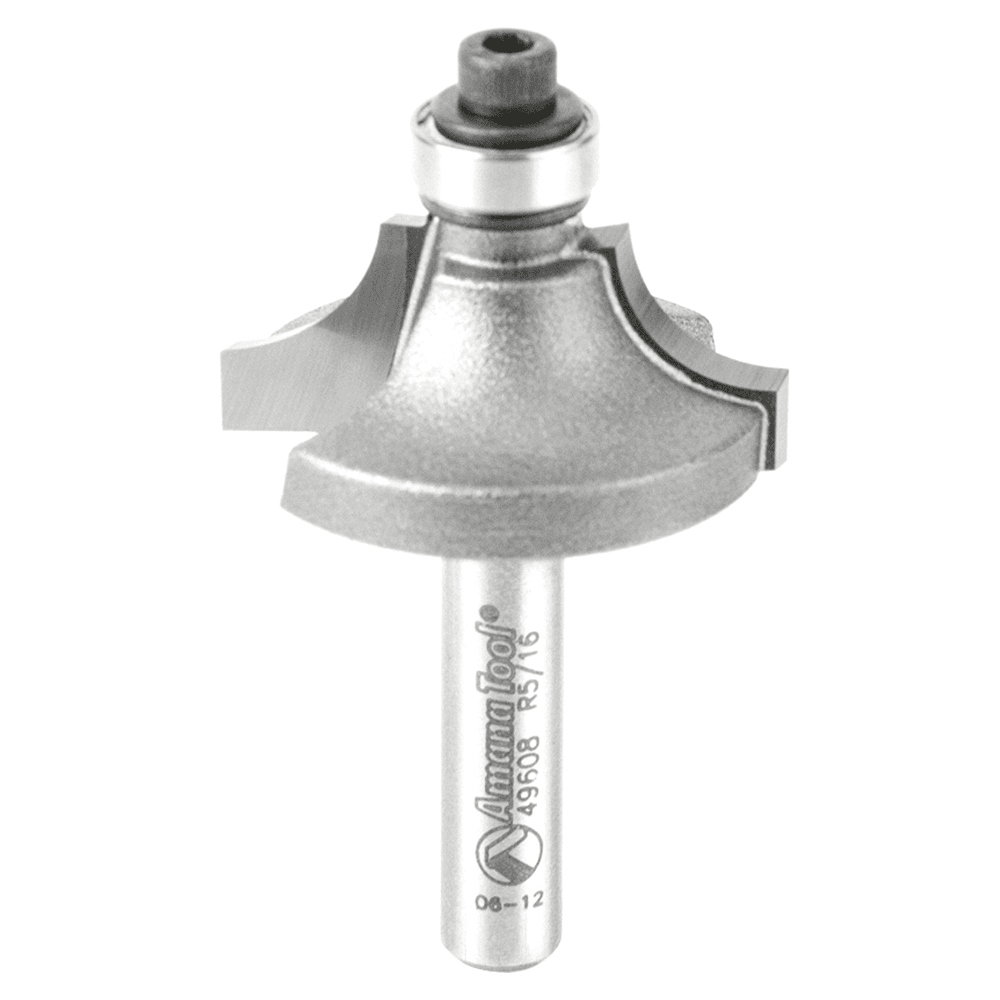 1-1/8" x 2-1/16" x 5/16" Radius Beading Router Bit, 2-Flute, 1/4" Shank