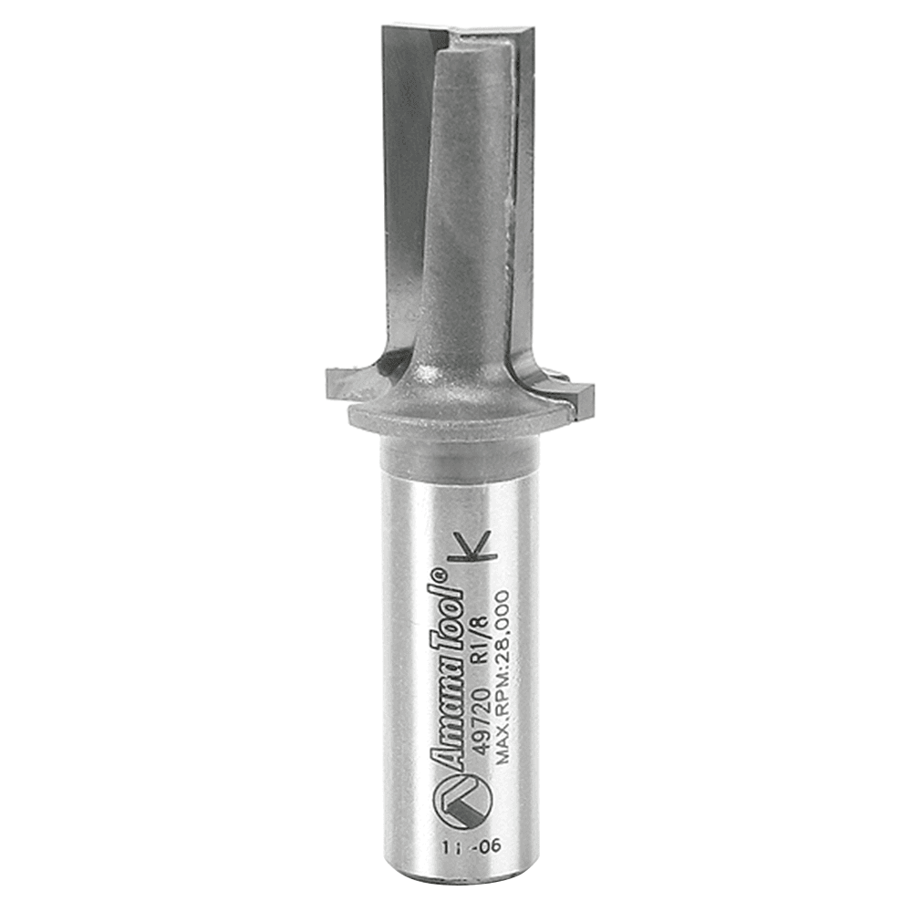 7/8" x 1/8" Radius Elongated Plunging Round Over Bit, 2-Flute, 1/2" Shank