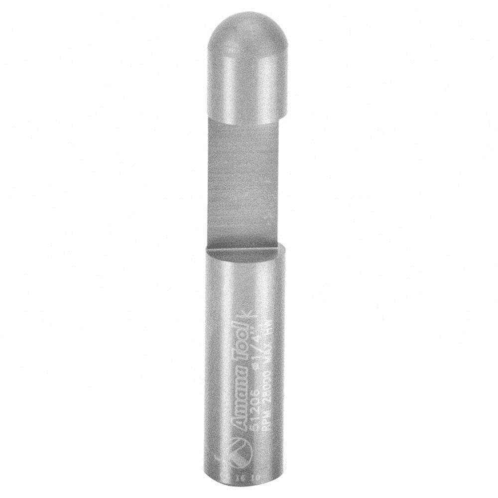 1/4" x 1-1/2" Panel Pilot Flush Trim Bit, 1-Flute, 1/4" Shank, 3/8" Cutting Height