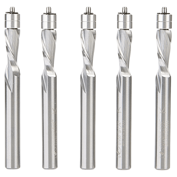 1/4" Dia x 5/8" InVectra Aluminum Laminate Trim, 1/4" Shank (5/Pack)