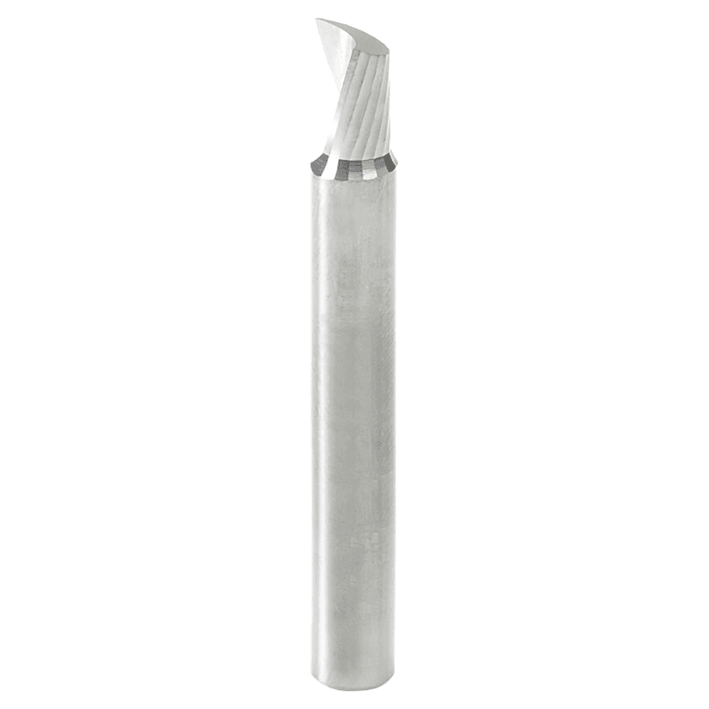 1/4" x 2" Up-Cut 'O' Aluminum Cutting CNC Spiral Router Bit, 1-Flute, 1/4" Shank