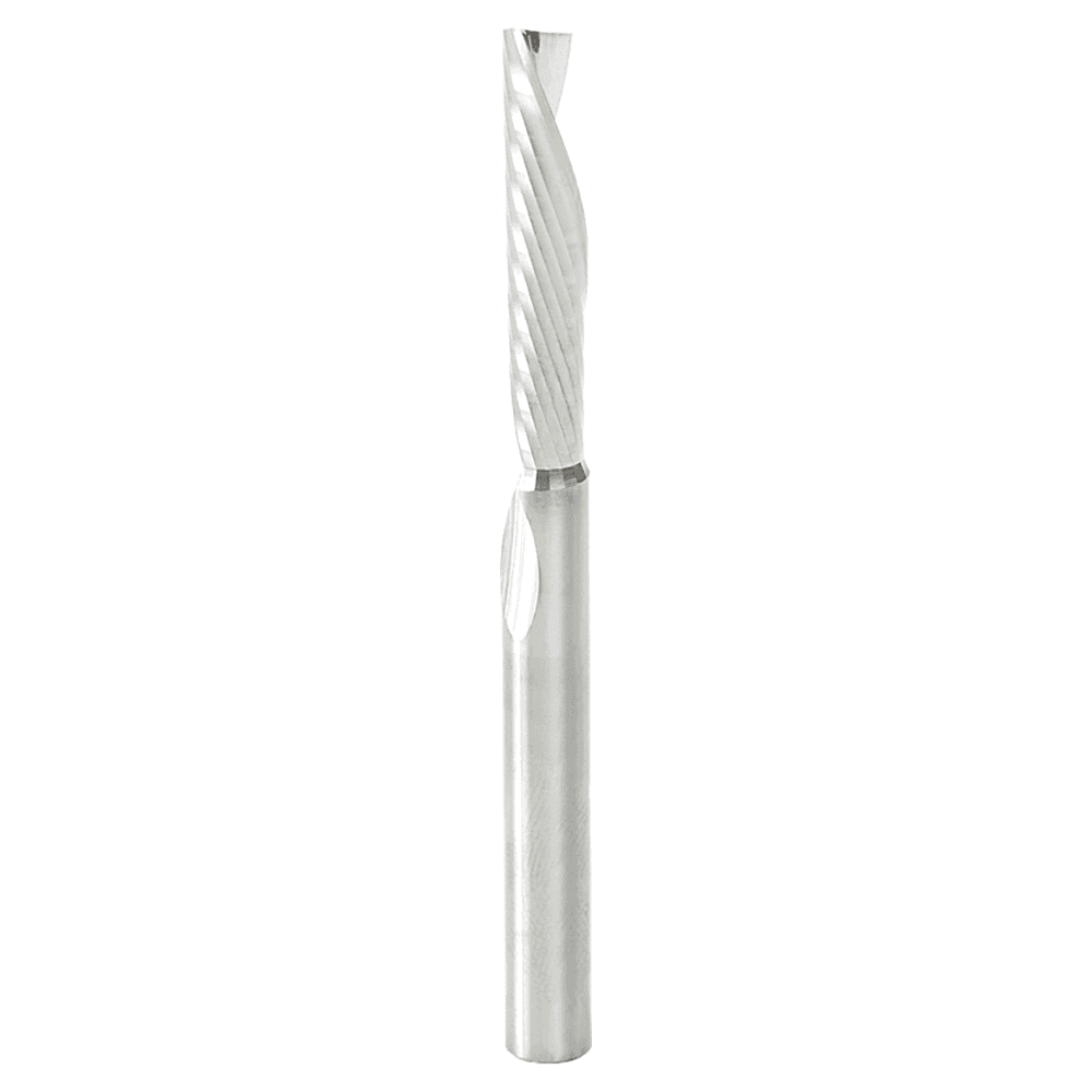 1/4" x 3" Up-Cut 'O' Aluminum Cutting CNC Spiral Router Bit, 1-Flute, 1/4" Shank
